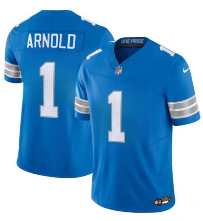 Youth Detroit Lions #1 Terrion Arnold New Blue 2024 Draft F.U.S.E. Vapor Limited Stitched Jersey