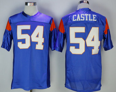 Blue Mountain State 54 Alan Castle Blue Movie Football Jersey