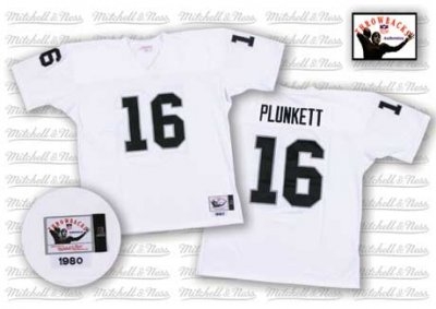 #16 jim plunkett mitchell&ness raiders premier jersey white