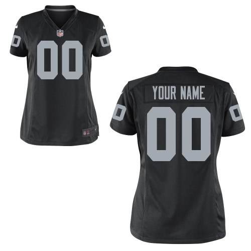 Women's NEW Oakland Raiders Customized Game Team Color Jerseys