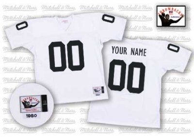 customized oakland raiders jersey throwback white football jersey