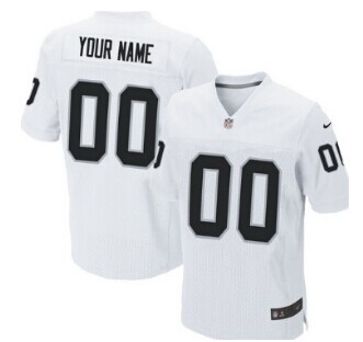 Nike Oakland Raiders Customized White Elite Jersey