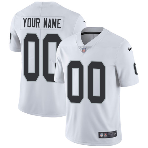 Nike NFL Oakland Raiders Vapor Untouchable Customized Limited White Road Youth Jersey