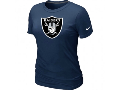 Women Oakland Raiders D.Blue Logo T-Shirt