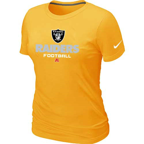 Women Okaland Raiders Yellow T-Shirt