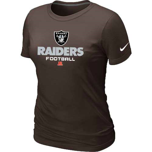 Women Okaland Raiders Brown T-Shirt