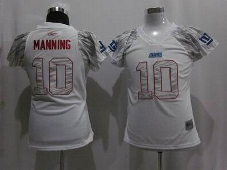 new york giants 10 eli manning women s field flirt fashion jerseys white