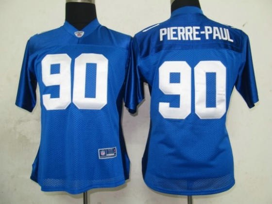 nfl new york giants 90 pierre-paul blue women team color premier jersey