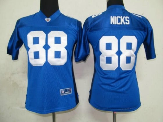 nfl new york giants 88 nicks blue women team color premier jersey