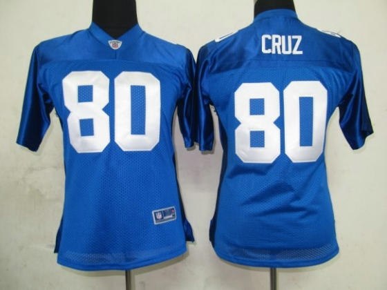 nfl new york giants 80 cruz blue women team color premier jersey