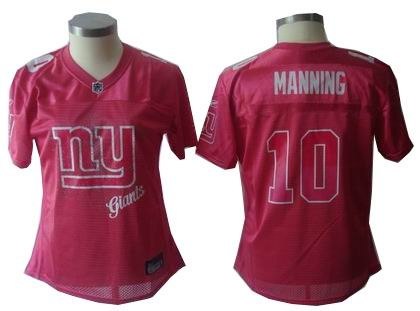 new york giants 10 eli manning 2011 womens fem fan jersey pink