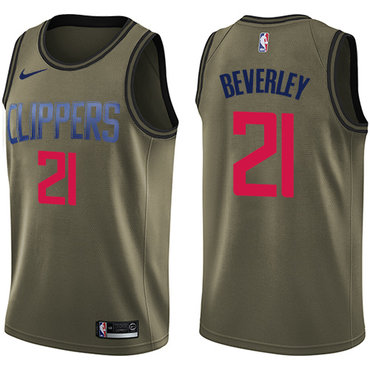 Nike Clippers #21 Patrick Beverley Green Salute to Service NBA Swingman Jersey