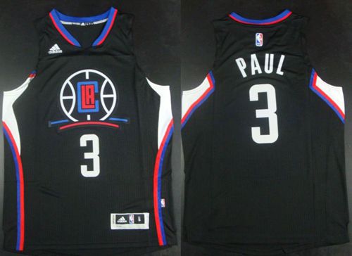 Clippers #3 Chris Paul Black Alternate Stitched NBA Jersey