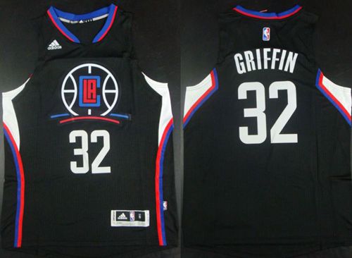 Clippers #32 Blake Griffin Black Climacool Stitched NBA Jersey