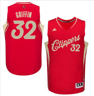 Los Angeles Clippers #32 Blake Griffin Red 2015-2016 Christmas Day Stitched NBA Jersey