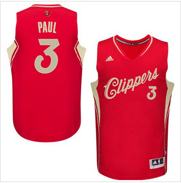 Los Angeles Clippers #3 Chris Paul Red 2015-2016 Christmas Day Stitched NBA Jersey