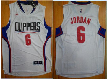 Revolution 30 Los Angeles Clippers #6 DeAndre Jordan White Stitched NBA Jersey