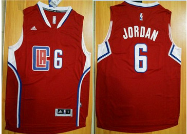 Revolution 30 Los Angeles Clippers #6 DeAndre Jordan Red Stitched NBA Jersey