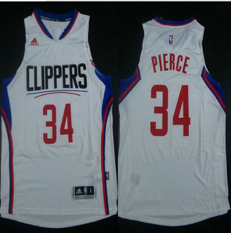 Los Angeles Clippers #34 Paul Pierce White Stitched NBA Jersey