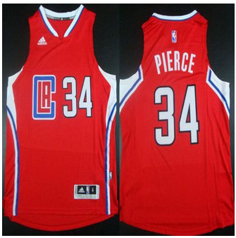 Los Angeles Clippers #34 Paul Pierce Red Stitched NBA Jersey