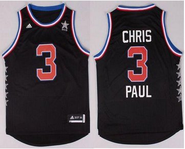 Los Angeles Clippers #3 Chris Paul Black 2015 All Star Stitched NBA Jersey