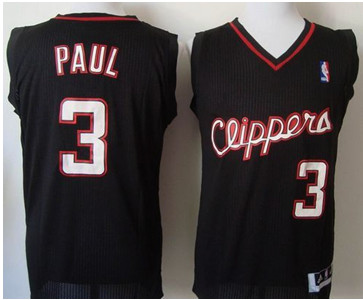 Los Angeles Clippers #3 Chris Paul Black Revolution 30 Stitched NBA Jersey