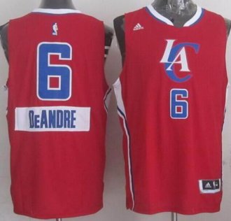 Los Angeles Clippers #6 DeAndre Jordan Red 2014-15 Christmas Day Stitched NBA Jersey