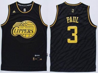 Los Angeles Clippers #3 Chris Paul Black Precious Metals Fashion Stitched NBA Jersey