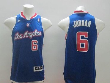 Los Angeles Clippers #6 DeAndre Jordan Blue Stitched NBA Jersey