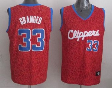 Los Angeles Clippers #33 Danny Granger Red Crazy Light Stitched NBA Jersey