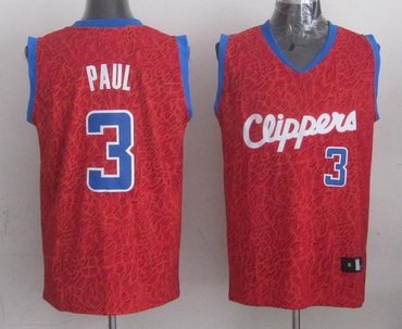 Los Angeles Clippers #3 Chris Paul Red Crazy Light Stitched NBA Jersey