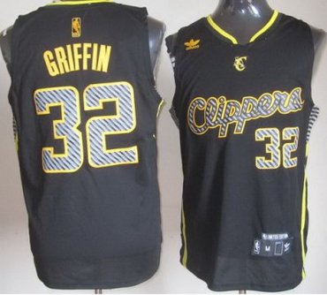 Los Angeles Clippers 32 Blake Griffin Black Electricity Fashion Revolution 30 Swingman NBA Jerseys