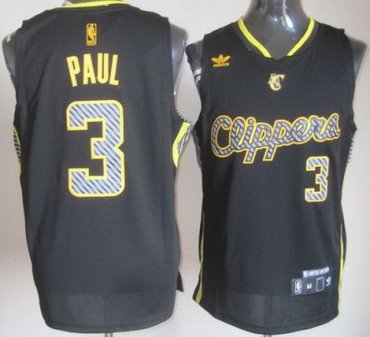 Los Angeles Clippers 3 Chris Paul Black Electricity Fashion Revolution 30 Swingman NBA Jerseys