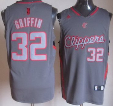 Los Angeles Clippers 32 Blake Griffin Grey Revolution 30 Swingman NBA Jerseys