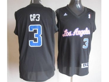 nba los angeles clippers #3 cp3 black(revolution 30 swingman)