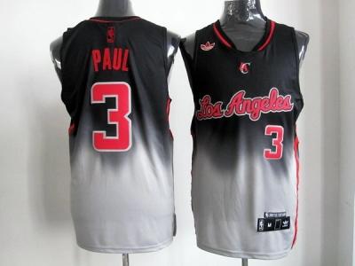 nba los angeles clippers #3 paul black-grey