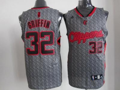 nba los angeles clippers #32 griffin grey(static fashion swingman)