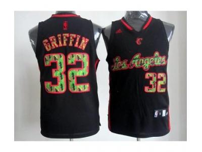 nba los angeles clippers #32 griffin black(camo fashion swingman)