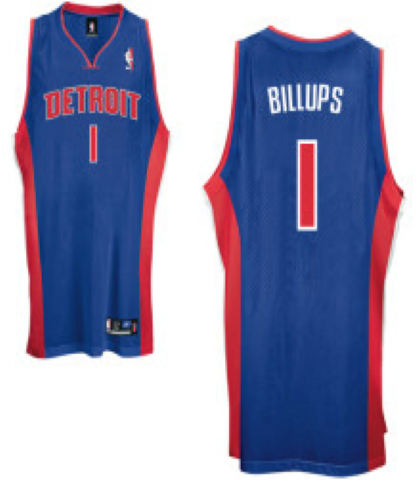 Detroit Pistons 1 C Billups Road blue