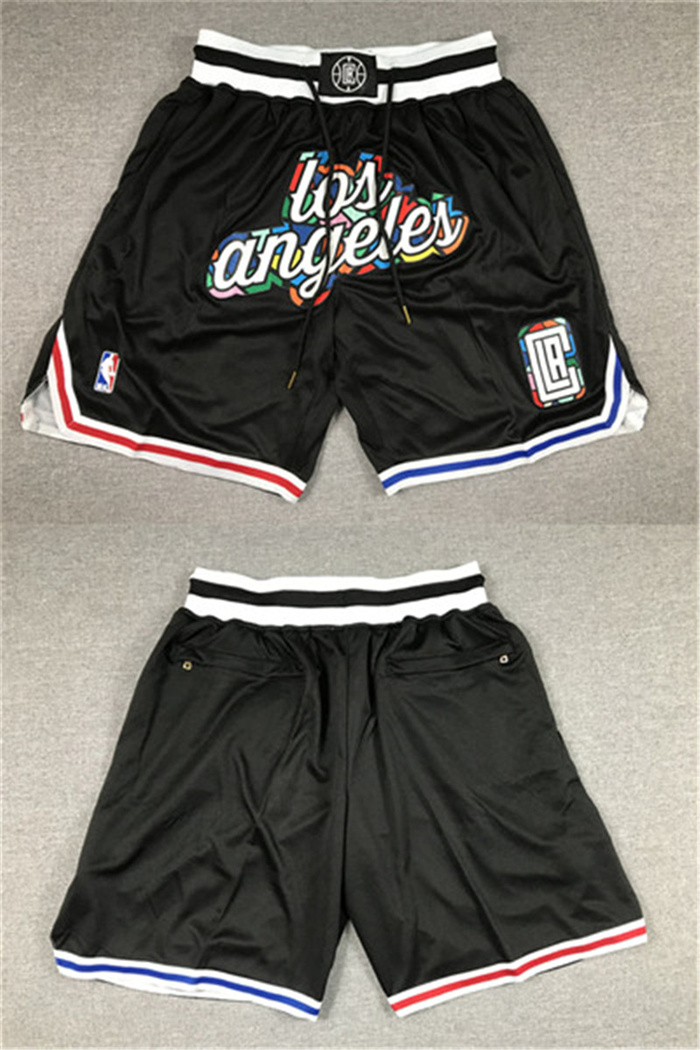 Men's Los Angeles Clippers 2022 23 Black City Edition Shorts (Run Small)