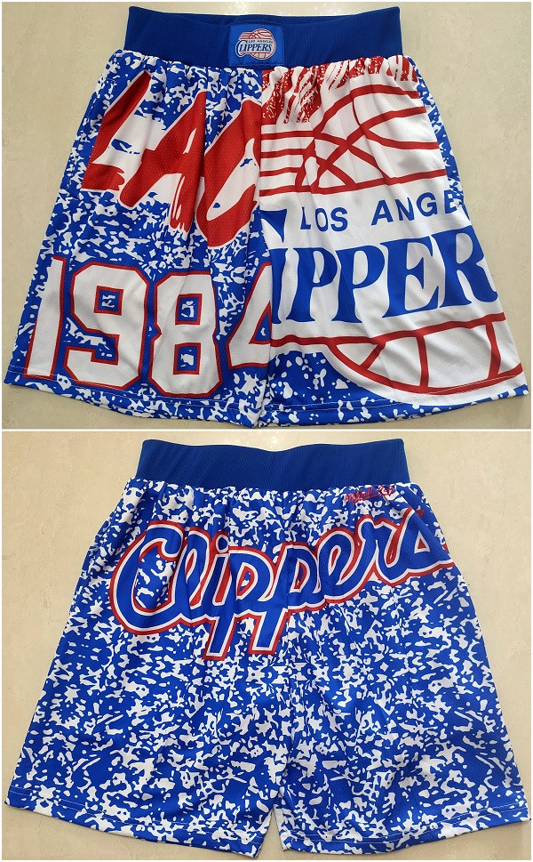 Men's Los Angeles Clippers Blue Mitchell & Ness Shorts (Run Small)