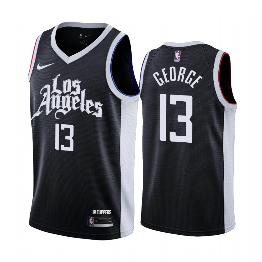 Nike Clippers #13 Paul George Black NBA Swingman 2020-21 City Edition Jersey