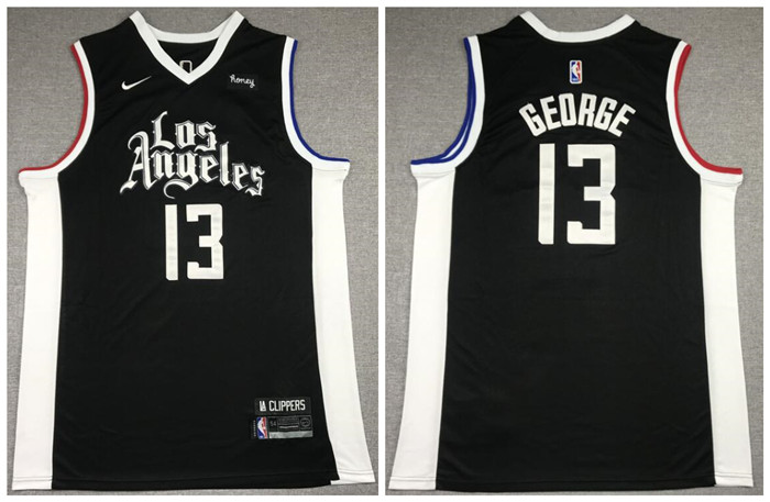 Clippers 13 Paul George Black 2021 City Edition Nike Swingman Jersey