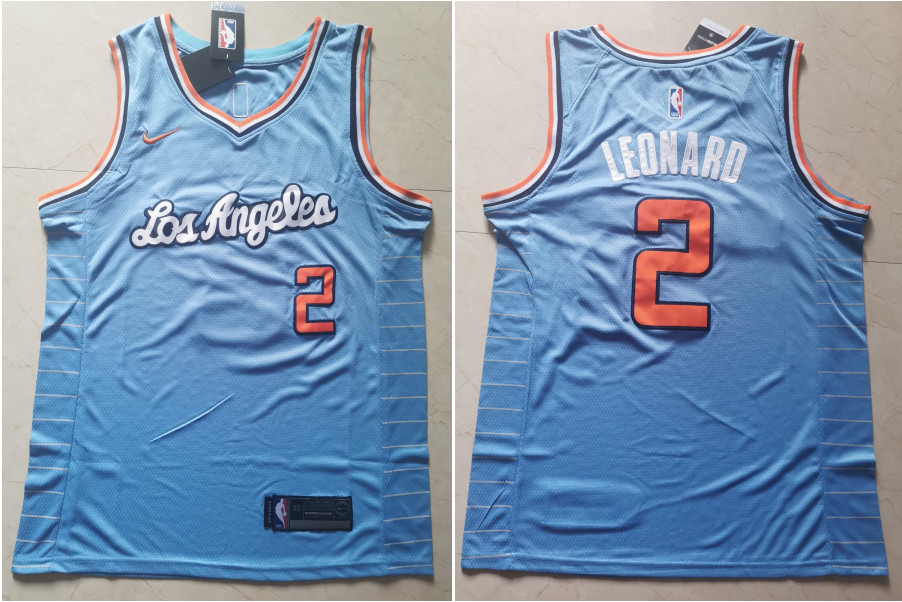 Clippers 2 Kawhi Leonard Light Blue Nike Swingman Jersey