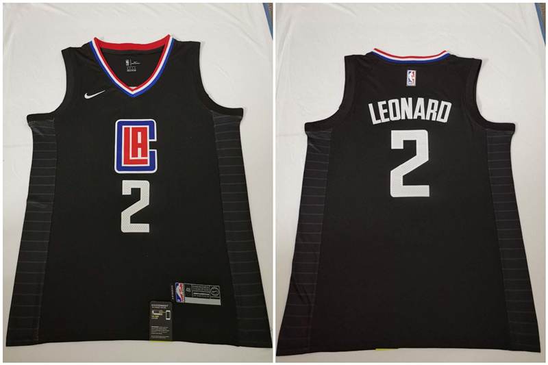 Clippers 2 Kawhi Leonard Black Nike Swingman Jersey