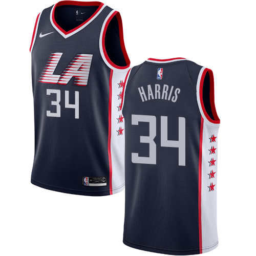 Clippers 34 Tobias Harris Navy 2018-19 City Edition Nike Swingman Jersey