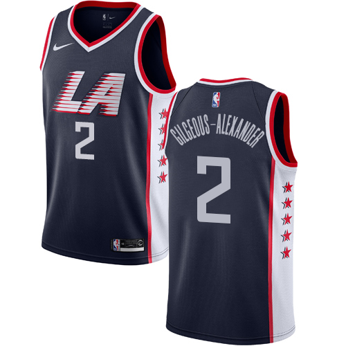 Nike Clippers #2 Shai Gilgeous-Alexander Navy NBA Swingman City Edition 2018 19 Jersey