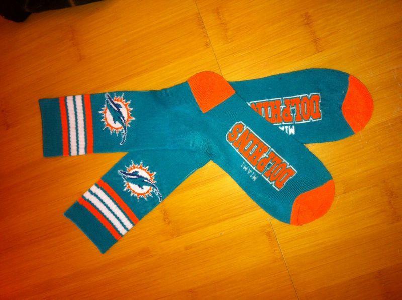 Dolphins Team Logo Green NFL Socks