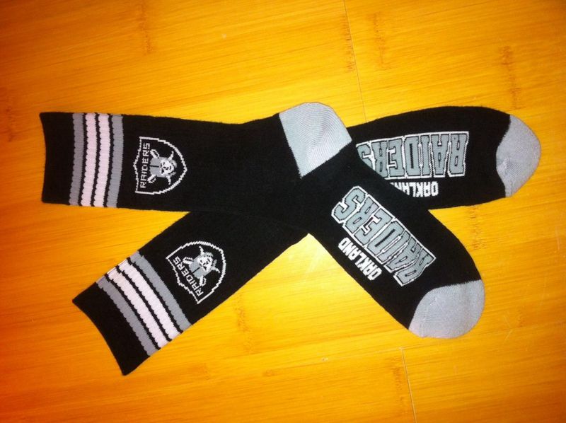 Raiders Team Logo Black NFL Socks