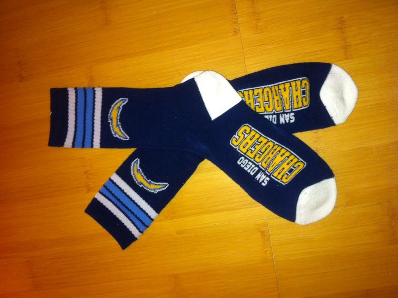 Chargers Team Logo Blue NFL Socks